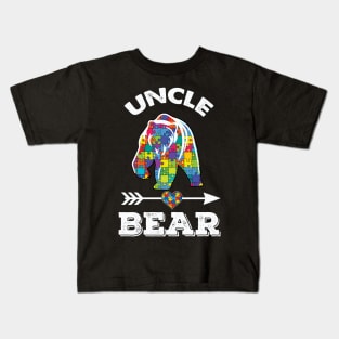 Uncle Bear Autism Awareness Kids T-Shirt